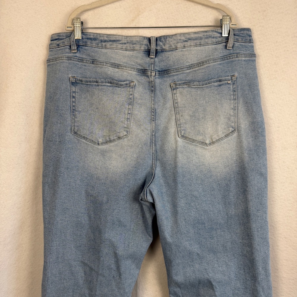 Mica Los Angeles‎ Jeans 90's Vintage Crop Flare LightWash Distressed HighRise 20 - Picture 7 of 14